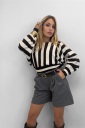 short con effetto spigato oxford